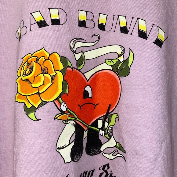Pink Bad Bunny Tshirt - Picture 3 of 6